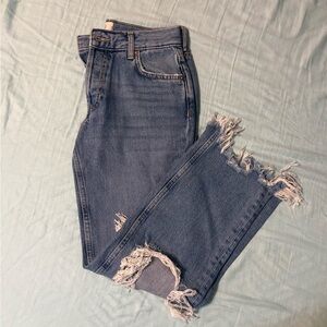 Free People Maggie Mid-Rise Straight Jeans